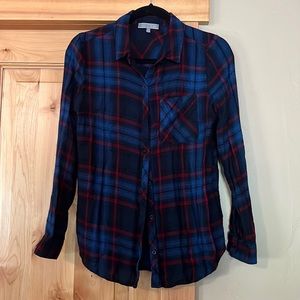 Be cool-button up plaid shirt